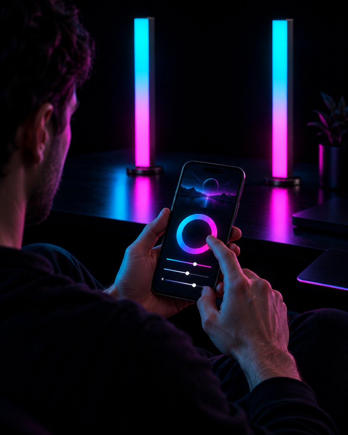 Réglage des couleurs de Halo depuis l'app mobile