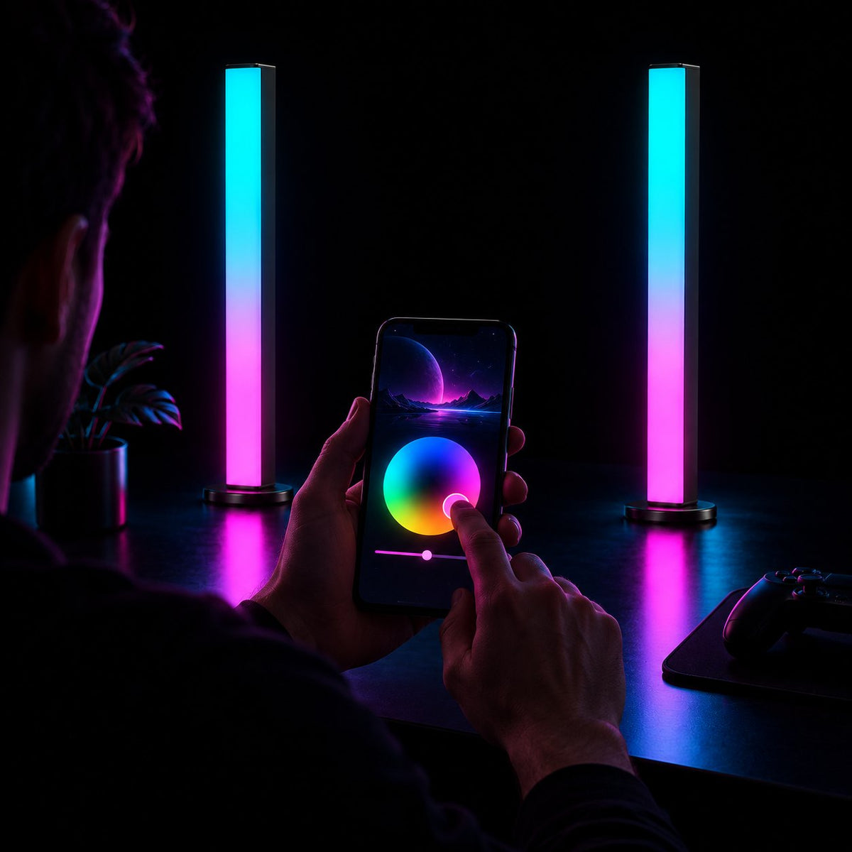 Lancement de l'app, les barres s'allument